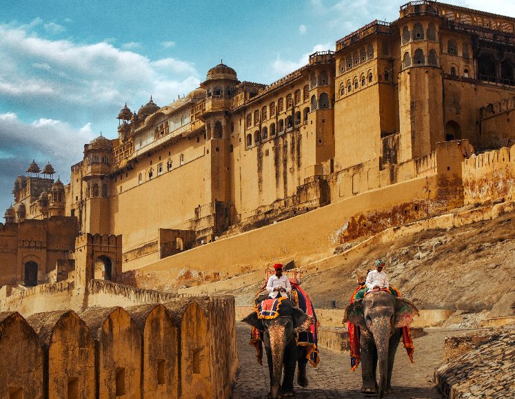 Palacio de Rajastán en la ruta de los trenes de lujo de la India