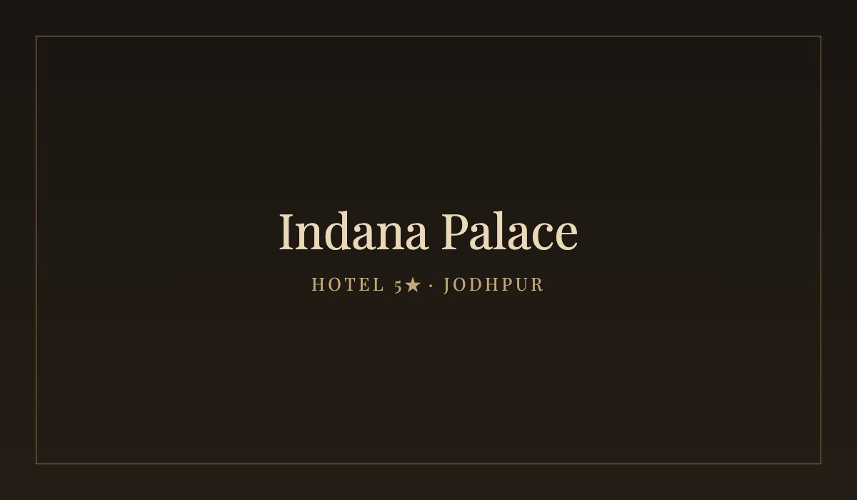 Indana Palace — Hotel 5★ estándar · Jodhpur