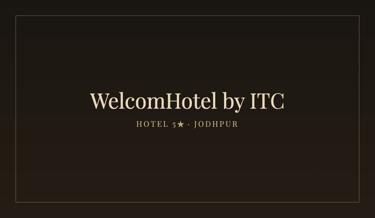 WelcomHotel by ITC Jodhpur — Hotel 5★ estándar · Jodhpur