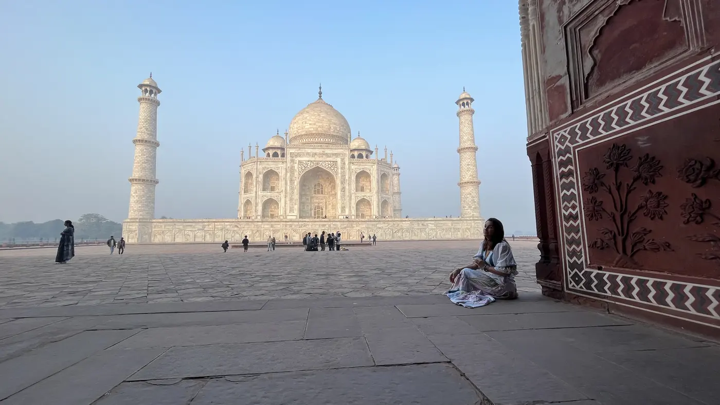 El Taj Mahal desde la mezquita
