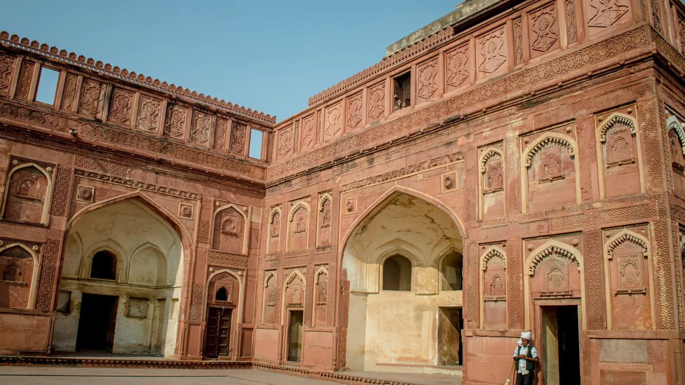 Patio interior del Fuerte de Agra